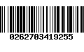 Código de Barras 0262703419255