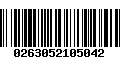 Código de Barras 0263052105042
