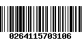 Código de Barras 0264115703106