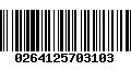 Código de Barras 0264125703103