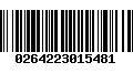 Código de Barras 0264223015481