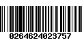 Código de Barras 0264624023757