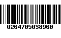 Código de Barras 0264705038960