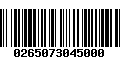 Código de Barras 0265073045000