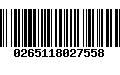 Código de Barras 0265118027558