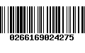 Código de Barras 0266169024275