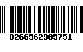 Código de Barras 0266562905751