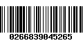 Código de Barras 0266839045265