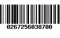 Código de Barras 0267256038700