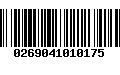 Código de Barras 0269041010175