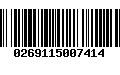 Código de Barras 0269115007414