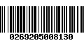 Código de Barras 0269205008130