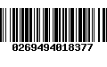 Código de Barras 0269494018377