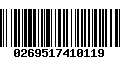 Código de Barras 0269517410119