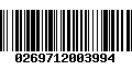 Código de Barras 0269712003994