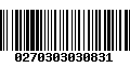 Código de Barras 0270303030831