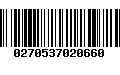 Código de Barras 0270537020660