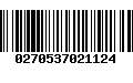 Código de Barras 0270537021124