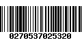 Código de Barras 0270537025320