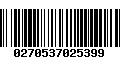 Código de Barras 0270537025399