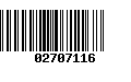 Código de Barras 02707116