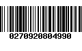 Código de Barras 0270920804990