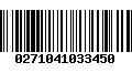 Código de Barras 0271041033450