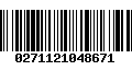 Código de Barras 0271121048671