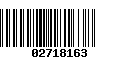 Código de Barras 02718163