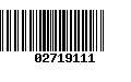 Código de Barras 02719111