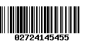 Código de Barras 02724145455