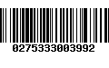 Código de Barras 0275333003992