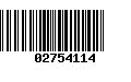 Código de Barras 02754114