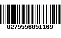 Código de Barras 0275556051169