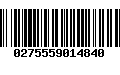 Código de Barras 0275559014840