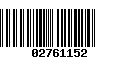 Código de Barras 02761152