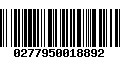 Código de Barras 0277950018892