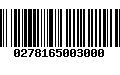 Código de Barras 0278165003000