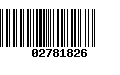 Código de Barras 02781826