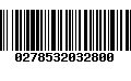 Código de Barras 0278532032800