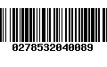 Código de Barras 0278532040089