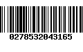 Código de Barras 0278532043165