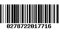 Código de Barras 0278722017716