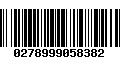 Código de Barras 0278999058382