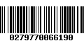 Código de Barras 0279770066190