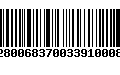 Código de Barras 02800683700339100089