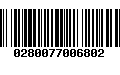 Código de Barras 0280077006802