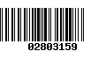 Código de Barras 02803159