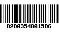 Código de Barras 0280354001506