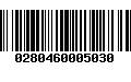 Código de Barras 0280460005030